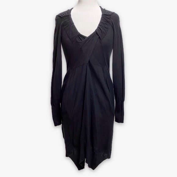 All Saints | Dresses | All Saints Symphony Dress Black Sweater Dress Long  Sleeve Twist Front Size 6 | Poshmark